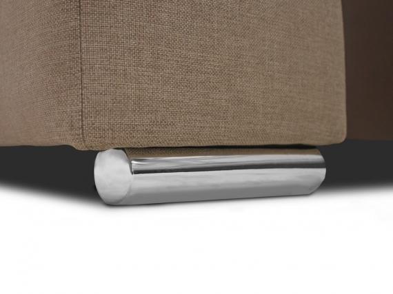 Photo U-shaped sofa - Angela. Pull-out bed and reclining headrests. 7 seats, Beige / Brown, 335x260