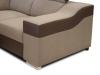 Photo U-shaped sofa - Angela. Pull-out bed and reclining headrests. 7 seats, Beige / Brown, 335x260