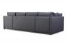 Foto SOFÁ CAMA CON TRES ARCÓNES FORMA DE U 288 CM X 144 CM R CITY U GRIS CLARO TELA/BLANCO POLIPIEL