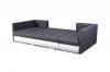 Foto SOFÁ CAMA CON TRES ARCÓNES FORMA DE U 288 CM X 144 CM R CITY U MARRÓN TELA/BLANCO POLIPIEL
