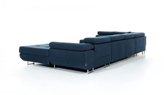 Photo Sofa beds with storage - dark gray/fabric - gray/faux leather - 345x205 - RODRIGO