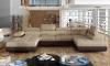 Photo Sofa beds with storage - beige/fabric - brown/faux leather - 345x205 - RODRIGO