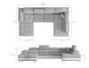 Photo Sofa beds with storage - green/fabric - 345x205 - RODRIGO