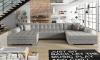 Photo U-shaped sofa bed - Vento Gray, Fabric, 359cm x 165cm