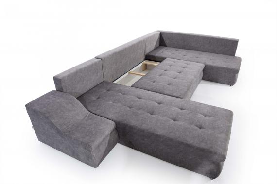 Foto SOFÁ CAMA CON ARCÓN FORMA DE U 351 CM X 190 CM GIOVANNI BEIGE
