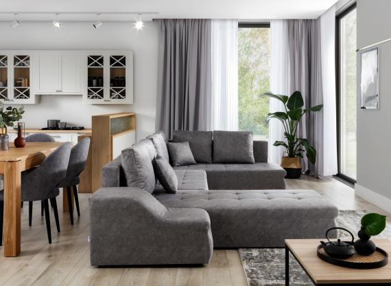Foto SOFÁ CAMA CON ARCÓN FORMA DE U 351 CM X 190 CM GIOVANNI BEIGE