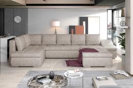SOFÁ CAMA CON ARCÓN FORMA DE U 351 CM X 190 CM GIOVANNI BEIGE