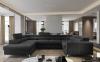Photo Modern U-shaped sofa (2 chaise longues) with bed and storage dark gray 347x202 - LUIS