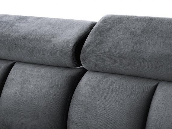 Foto SOFÁ EN FORMA DE U I CAMA EXTRAIBLE CON DOS ARCONES I REPOSACABEZAS RECLINABLES 330 CM X 195 CM GOMEZ GRIS