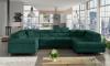 Foto SOFÁ CAMA CON ARCÓN FORMA DE U REPOSACABEZAS RECLINABLES 340 CM X 202 CM LETTO VERDE