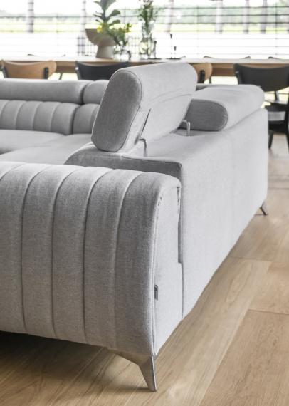 Photo Modern U-shaped sofa (2 chaise longues) with bed and storage - black - 347x202 - LUIS