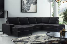 SOFÁ CAMA CON ARCÓN FORMA DE U 320 CM X 200 OXANA NEGRO