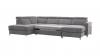 Foto SOFÁ GRANDE I FORMA DE U I REPOSACABEZAS RECLINABLES I CON CAMA EXTRAIBLE ESTILO NÓRDICO Y DOS ARCONES  335 CM X 240 CM ULISSESA GRIS TELA