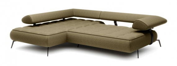 Photo Sofa - electric extendable seat - olive - SELEDO L