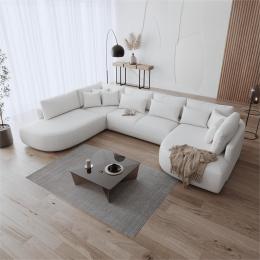 SOFÁ ESQUINERO I DISEÑO MODERNO Y ELEGANTE I CHAISE LONGUE LARGO IZQUIERDO 380 CM X 245 CM JACOBS U