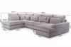 Photo Large U-shaped sofa – Cleo U, Brown, 398cm x 176cm x 225cm