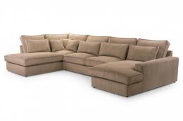 SOFÁ GRANDE U 398 CM X 176 CM X 225 CM CLEO U MARRÓN