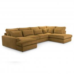 SOFÁ GRANDE U 398 CM X 176 CM X 225 CM CLEO U MOSTAZA