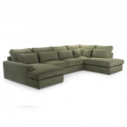 SOFÁ GRANDE U 398 CM X 176 CM X 225 CM CLEO U OLIVA