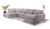 Photo Large U-shaped sofa – Cleo U, Gray, 398cm x 176cm x 225cm