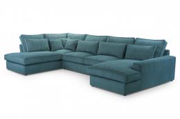 SOFÁ GRANDE U 398 CM X 176 CM X 225 CM CLEO U AZUL