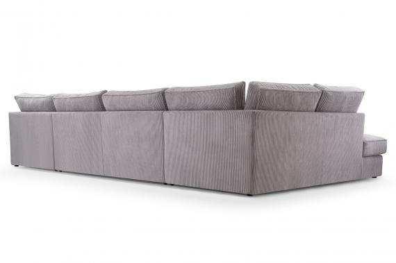 Photo Large U-shaped sofa – Cobra U, Light gray, 407x225