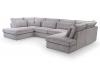 Photo Large U-shaped sofa – Cobra U, Light gray, 407x225