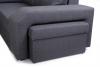 Photo Large U-shaped sofa with bed and 3 storage compartments – ALVARES U, Dark gray, 370x205