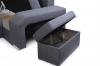 Photo Large U-shaped sofa with bed and 3 storage compartments – ALVARES U, Light gray, 370x205