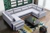 Photo Large U-shaped sofa with bed and 3 storage compartments - ASSAN, Light gray/ Dark gray