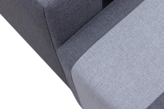 Photo Large U-shaped sofa with bed and 3 storage compartments - ASSAN, Gray/Black