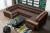 Large U-shaped sofa with bed and 3 storage compartments - ASSAN, Brown/Beige