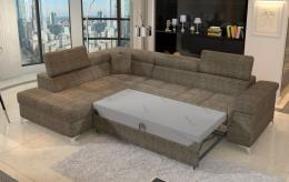 Sofá moderno con respaldo ajustable - Eridano, Marrom, 275x202