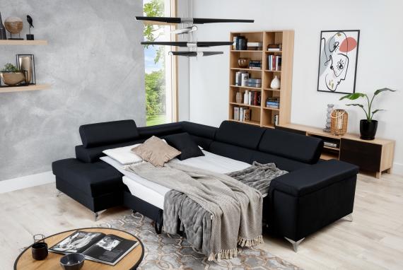 Foto Sofá moderno con respaldo ajustable - Eridano, Gris, 275x202