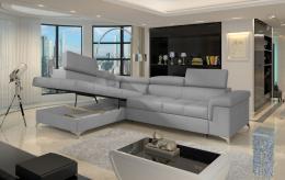 Sofá moderno con respaldo ajustable - Eridano, Gris claro, 275x202