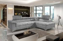 Sofá moderno con respaldo ajustable - Eridano, Gris claro, 275x202