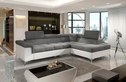 Sofá moderno con respaldo ajustable - Eridano, Gris/Blanco, 275x202