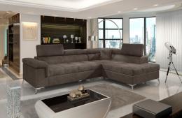 Sofá moderno con respaldo ajustable - Eridano, Marron, 275x202