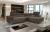 Sofá moderno con respaldo ajustable - Eridano, Marron, 275x202
