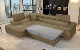 Sofá moderno con respaldo ajustable - Eridano, Marron, 275x202