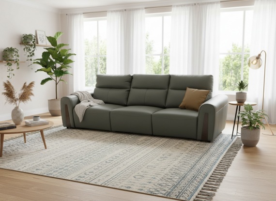 Foto Sofá Relax R1 Premium – Piel Natural con Motor Eléctrico (280 cm)