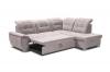 Photo High-back corner sofa, with bed, storage, reclining headrests – Lotta, Beige 258cm x 212cm