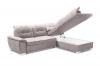 Photo High-back corner sofa, with bed, storage, reclining headrests – Lotta, Beige 258cm x 212cm