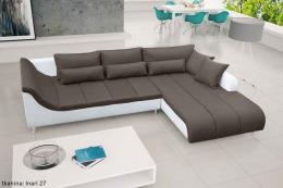 Corner sofa - AXE, Brown / White, 325x220