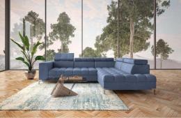 Corner sofa bed - ARTE, Blue, 280x200