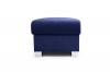 Photo Corner sofa bed with storage and pouf ‒ MECENAS, Blue, 277x195