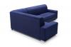 Photo Corner sofa bed with storage and pouf ‒ MECENAS, Blue, 277x195