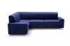 Photo Corner sofa bed with storage and pouf ‒ MECENAS, Blue, 277x195