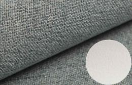 SOFÁ GRANDE 15 PLAZAS I FORMA DE U REPOSACABEZAS RECLINABLES Y BRAZOS ANCHOS 383 CM X 442 EVA GRIS TELA/BLANCO POLIPIEL