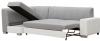 Photo Corner sofa bed with storage compartment and ottoman — MINISTER, Gray/White, Fabric/Faux leather, 277x167